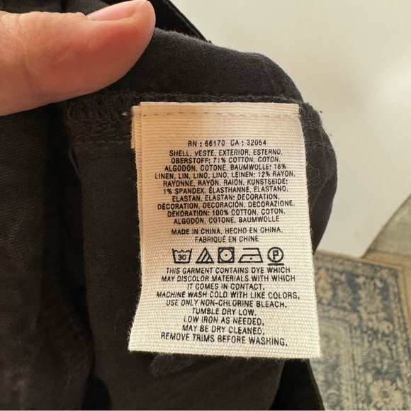 Anthropologie The Wanderer Washed Black Straight Leg Pants Size 27 - Picture 4 of 5